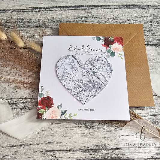 Burgundy Red Heart Location Map