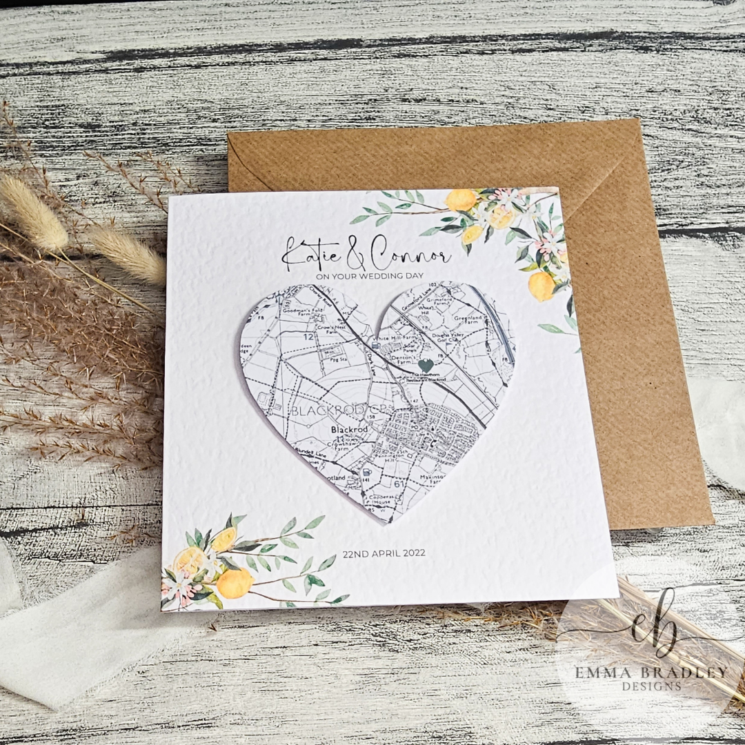 Pale Blue, White & Silver Heart Location Map