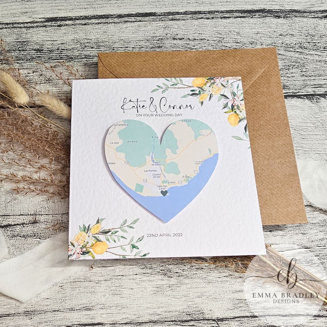 Pale Blue, White & Silver Heart Location Map