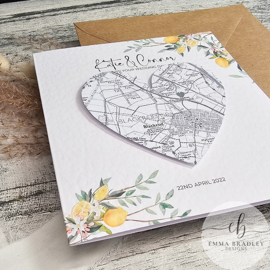 Pale Blue, White & Silver Heart Location Map