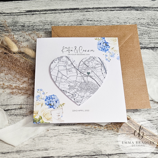 Greece, Santorini, Athens Blue & White Heart Location Map