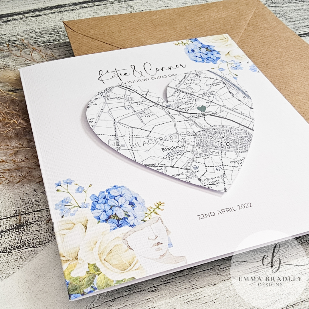 Greece, Santorini, Athens Blue & White Heart Location Map