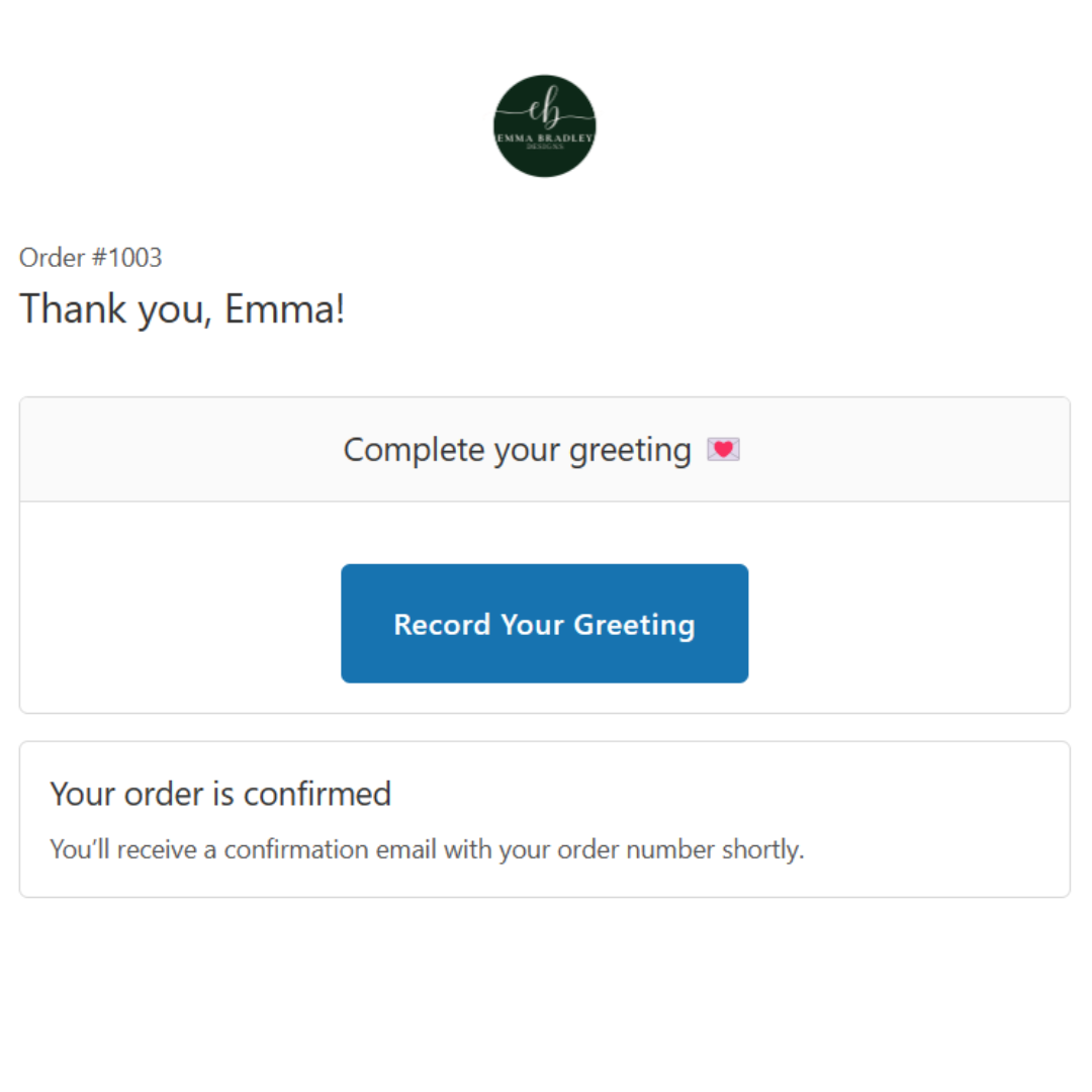 Audio/Video Message - Attach with your order (You'll record after checkout)