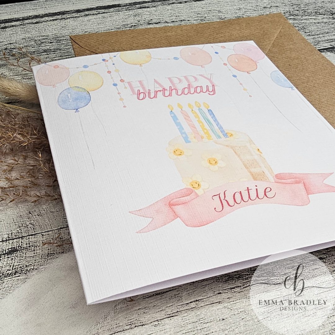 Pink Cake & Balloon Birthday