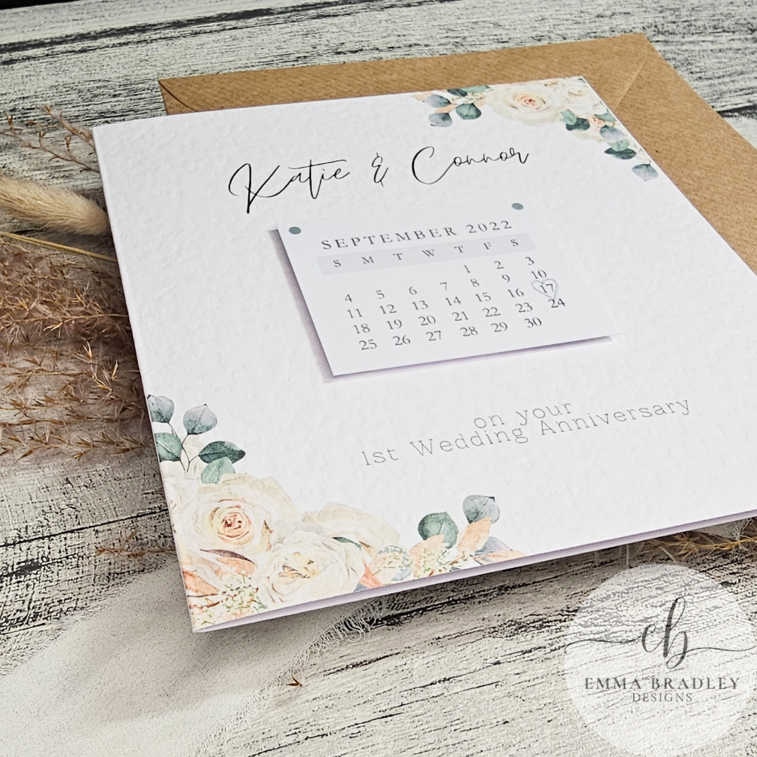 Champagne 3D Calendar Wedding/Anniversary
