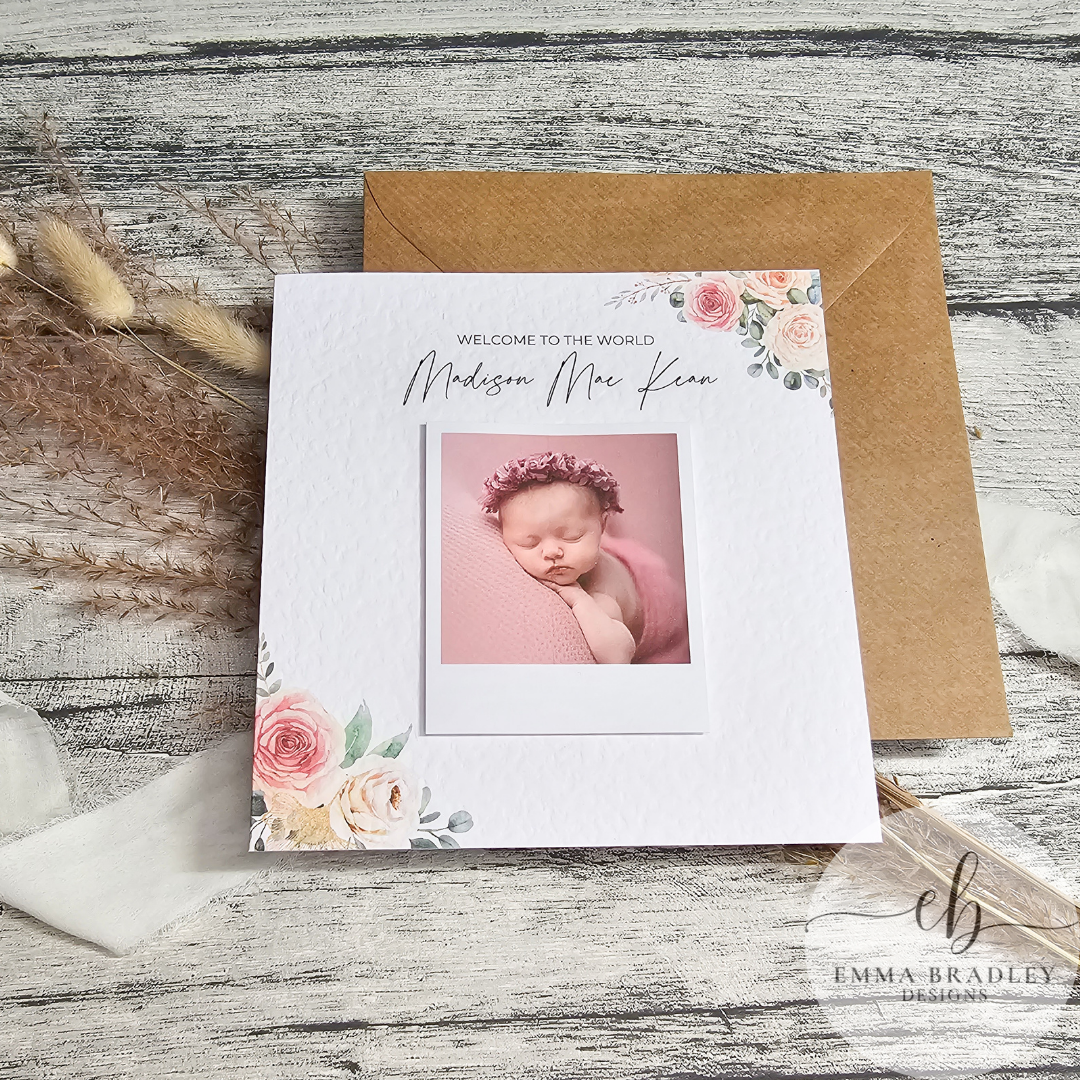 Baby Girl 3D Polaroid Photo