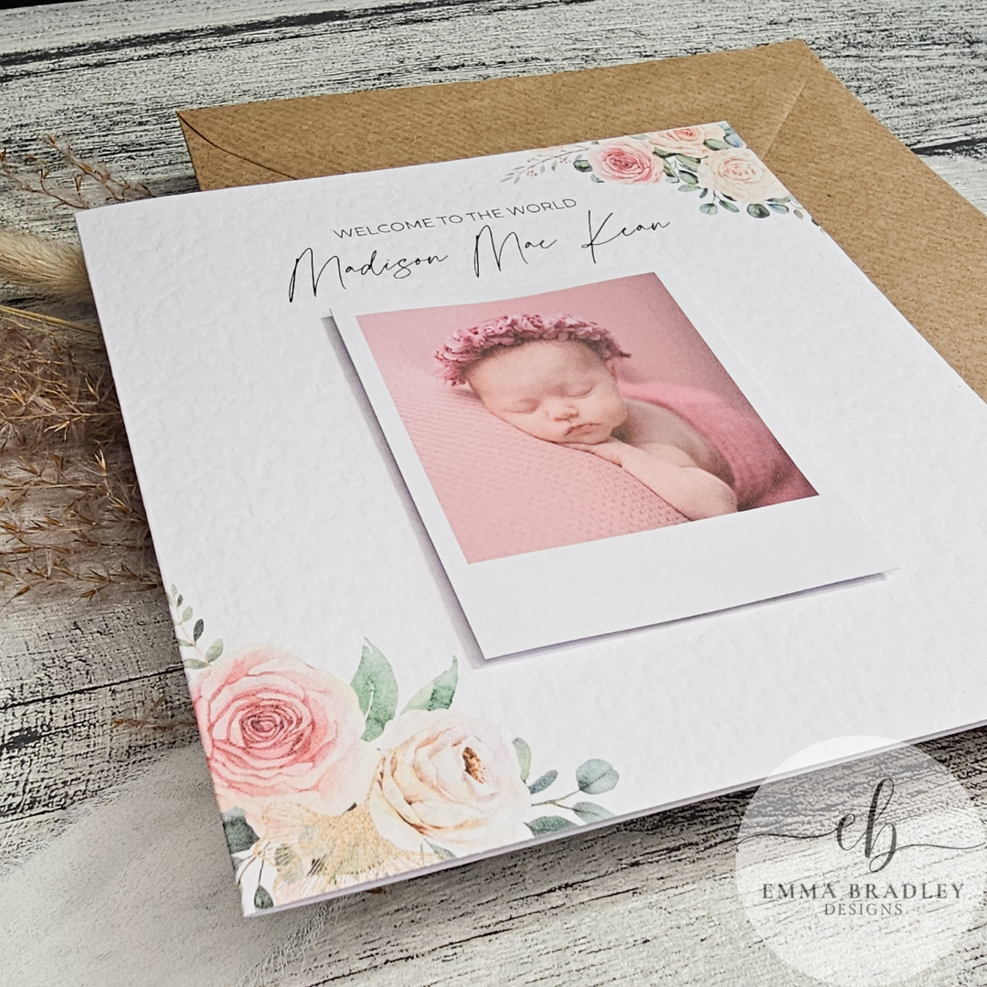 Baby Girl 3D Polaroid Photo