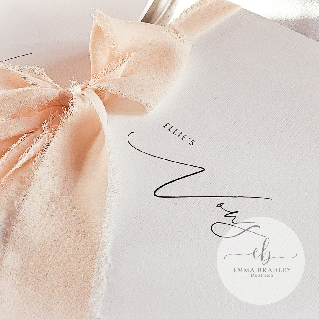 A5 Personalised Wedding Vow Books