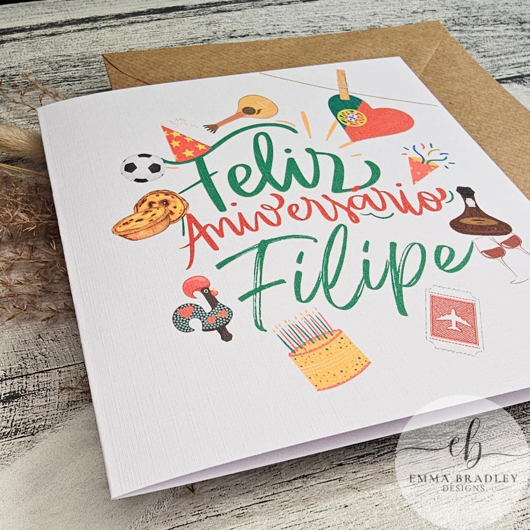 Portuguese Birthday Card