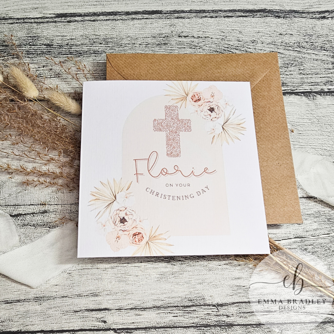 Christening Baptism Card